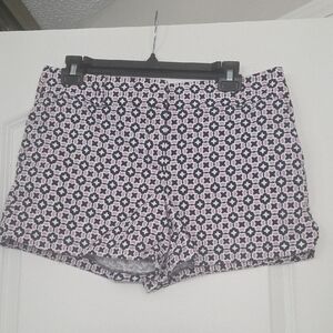 Pretty Blue And Purple Patterned Shorts By Loft. Great Condition!